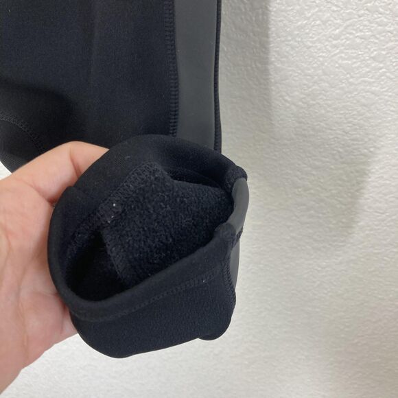 Athleta Pants Womens Medium Petite Black Fleece Lined Leggings Zip Pockets Warm - Picture 5 of 16